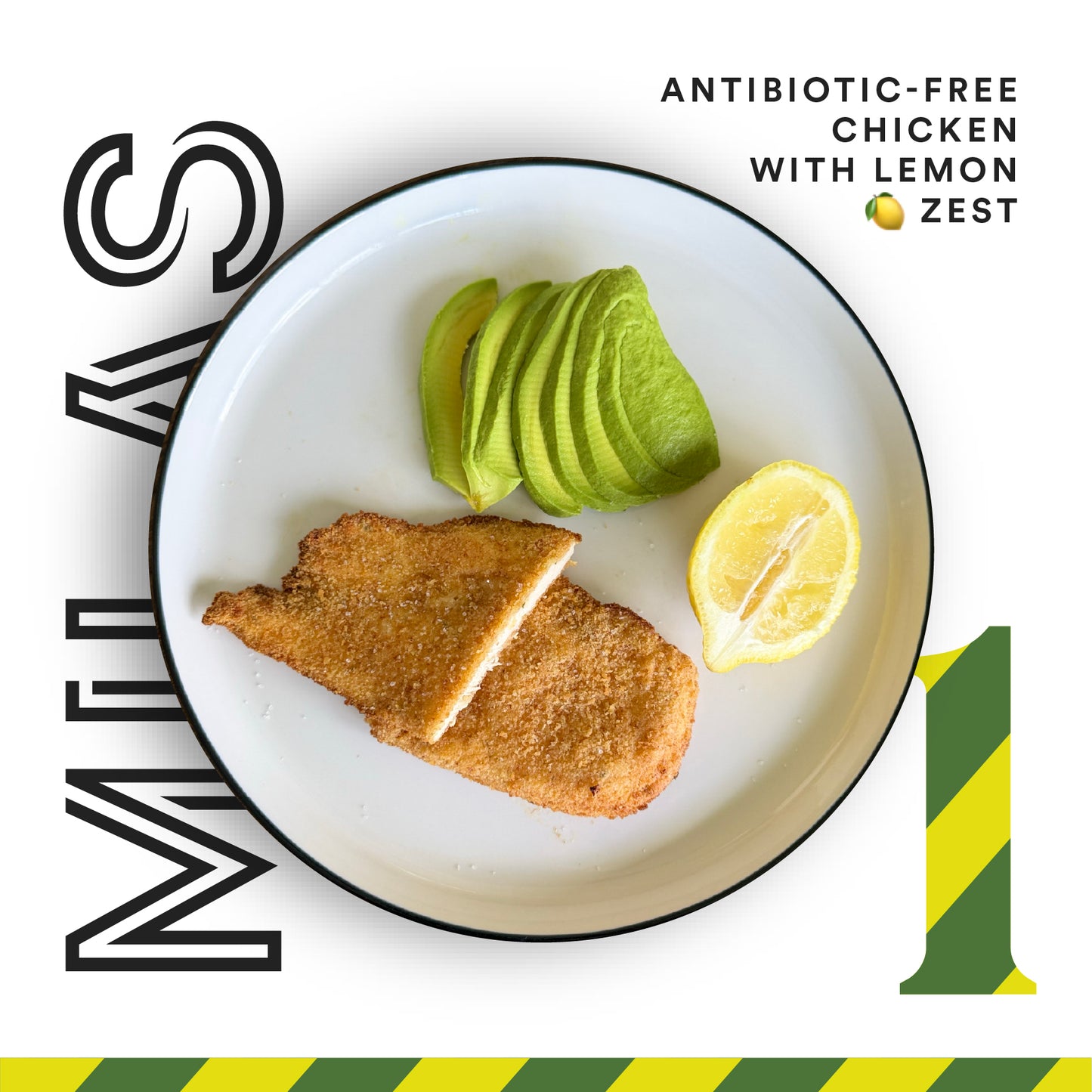 Antibiotic-Free Chicken Milanesa with 🍋 zest